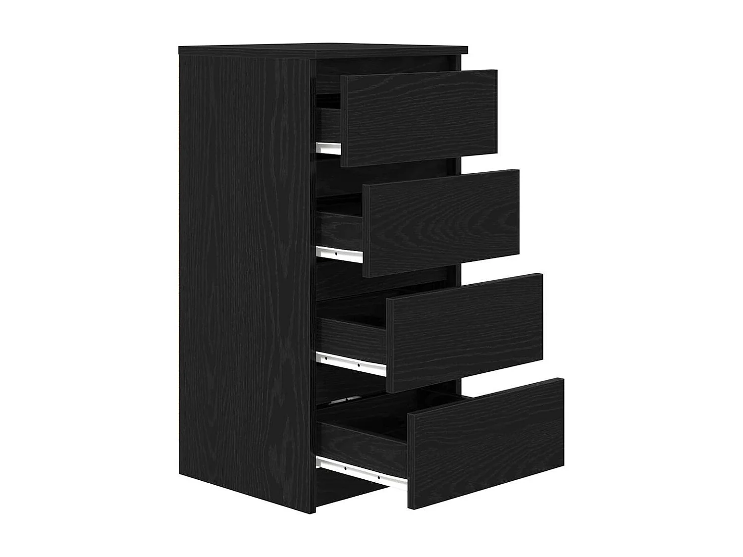 Buffet chêne noir 37,5x35x76 cm bois d'ingénierie