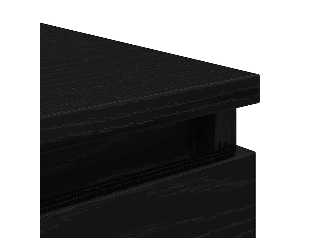 Buffet chêne noir 37,5x35x76 cm bois d'ingénierie