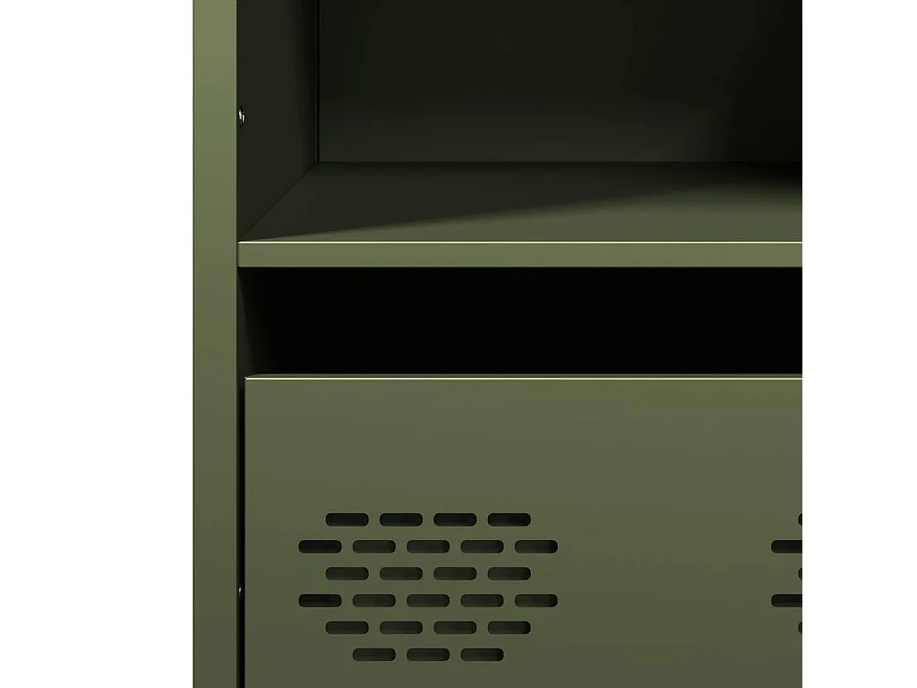 Buffet vert olive 35x39x103,5 cm acier