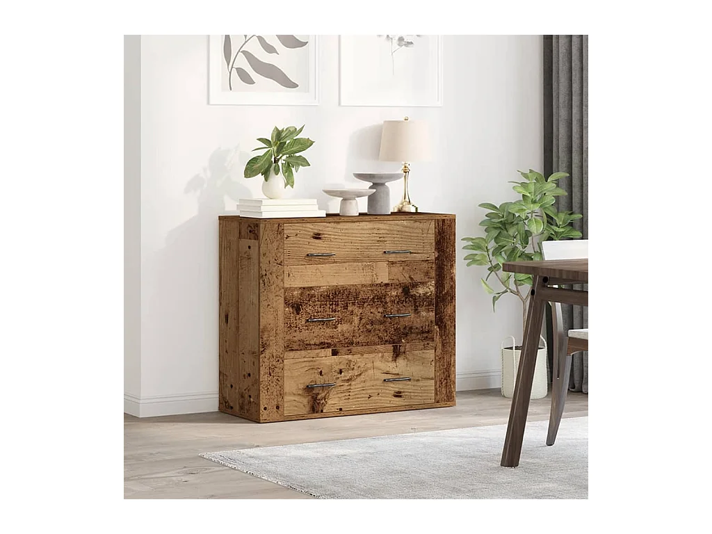 Buffet vieux bois 80x33x70 cm bois d'ingénierie