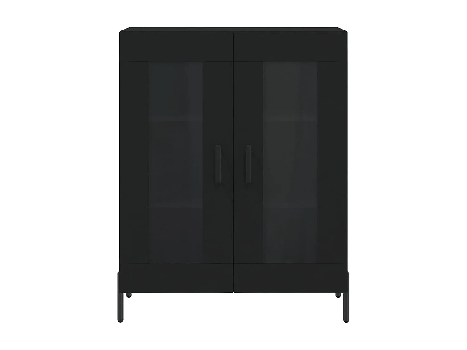 Armário alto 69,5x34x180 cm derivados de madeira preto