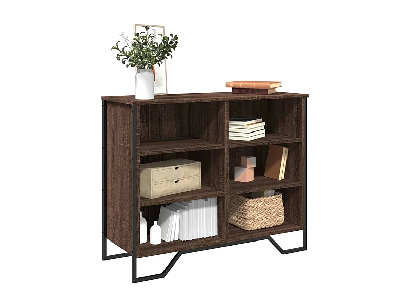 Buffet chêne marron 91x35,5x74,5 cm bois d'ingénierie