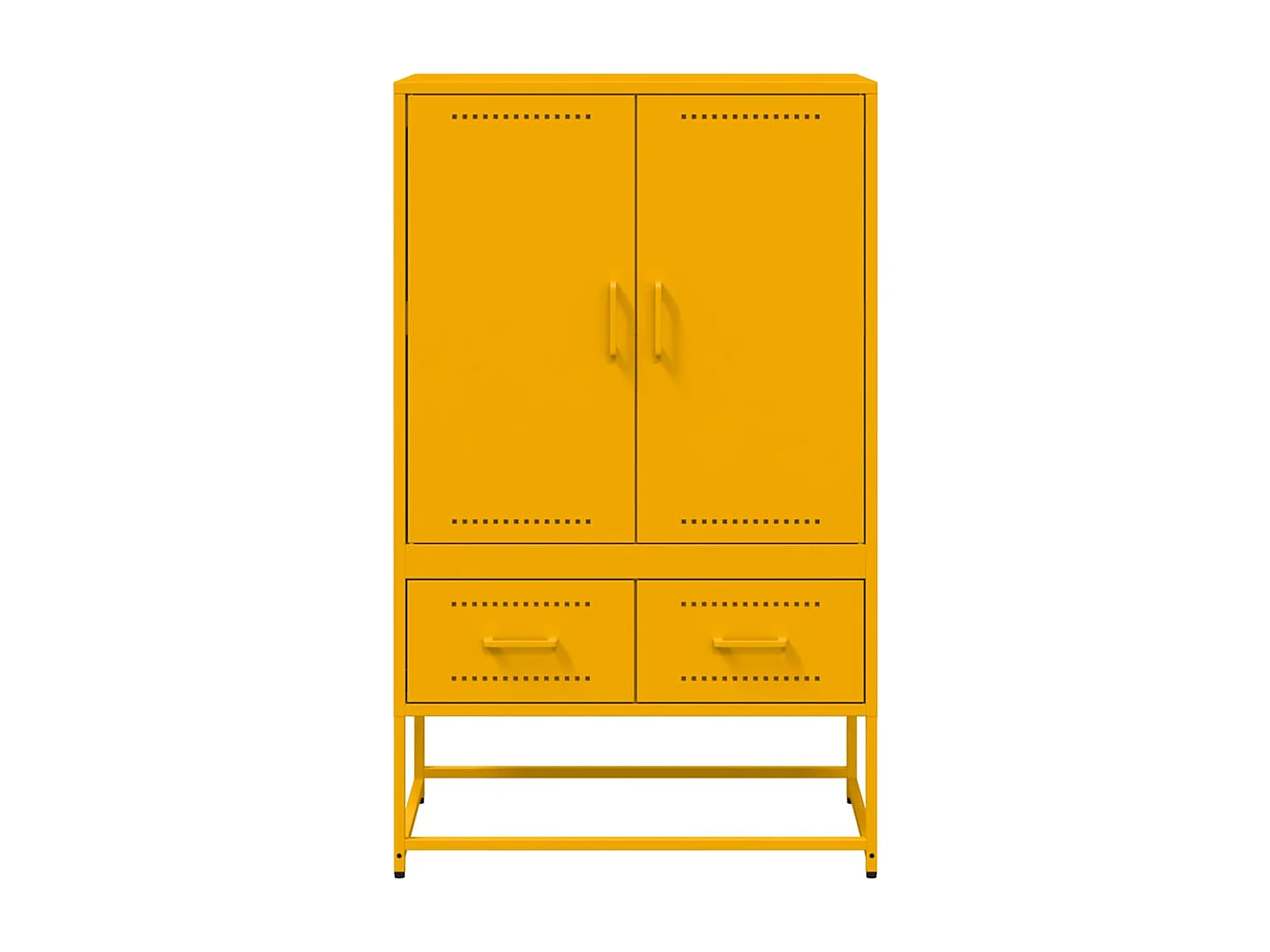 Buffet haut jaune moutarde 68x39x111,5 cm acier