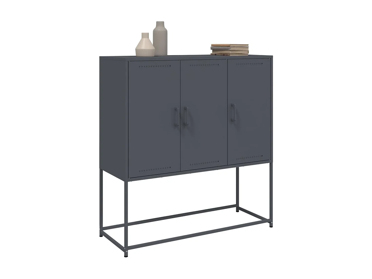 Buffet haut anthracite 100,5x39x107 cm acier
