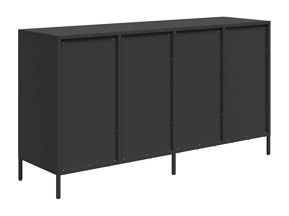 Buffet noir 135x39x73,5 cm acier laminé à froid