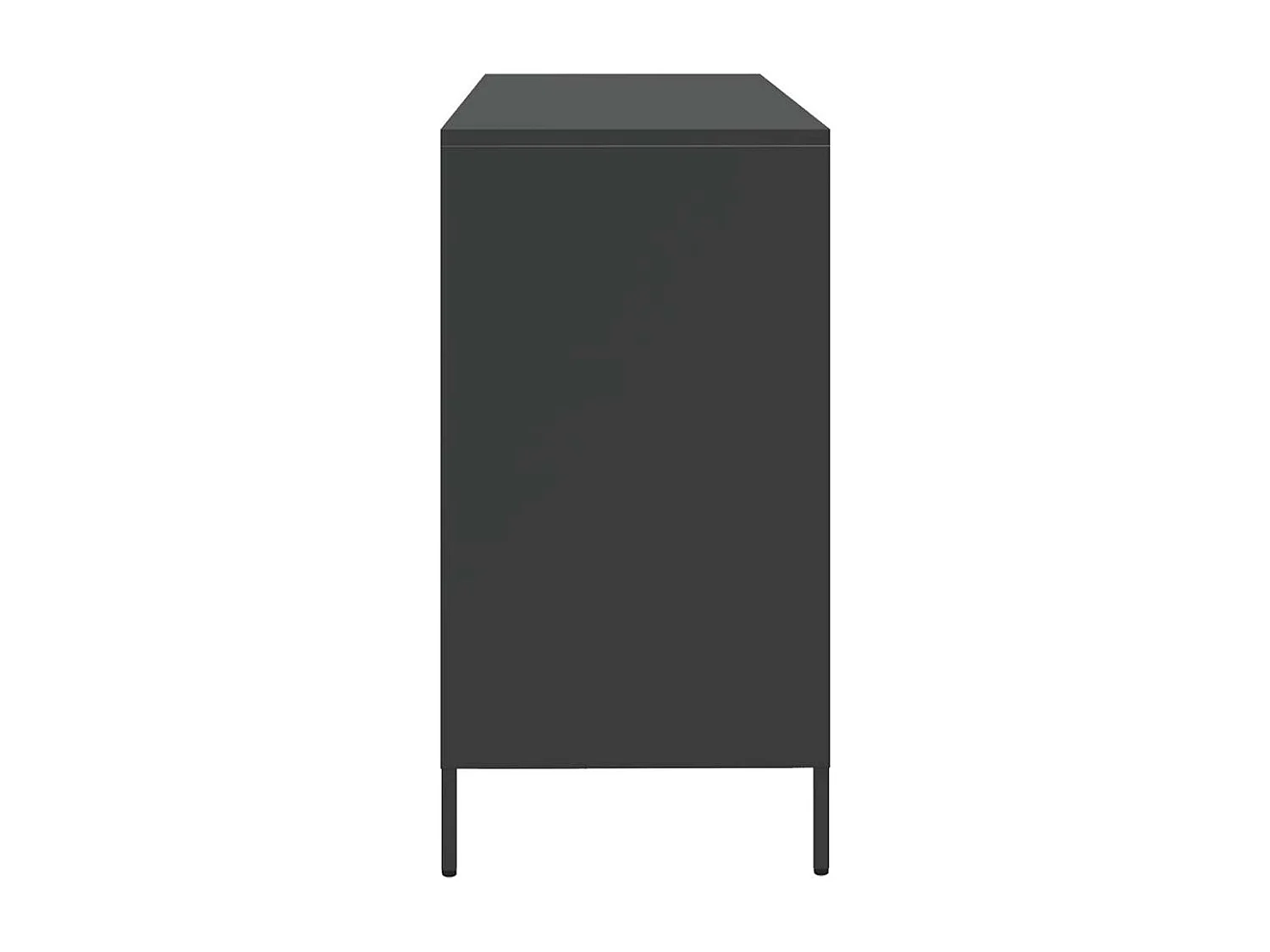 Buffet noir 135x39x73,5 cm acier laminé à froid