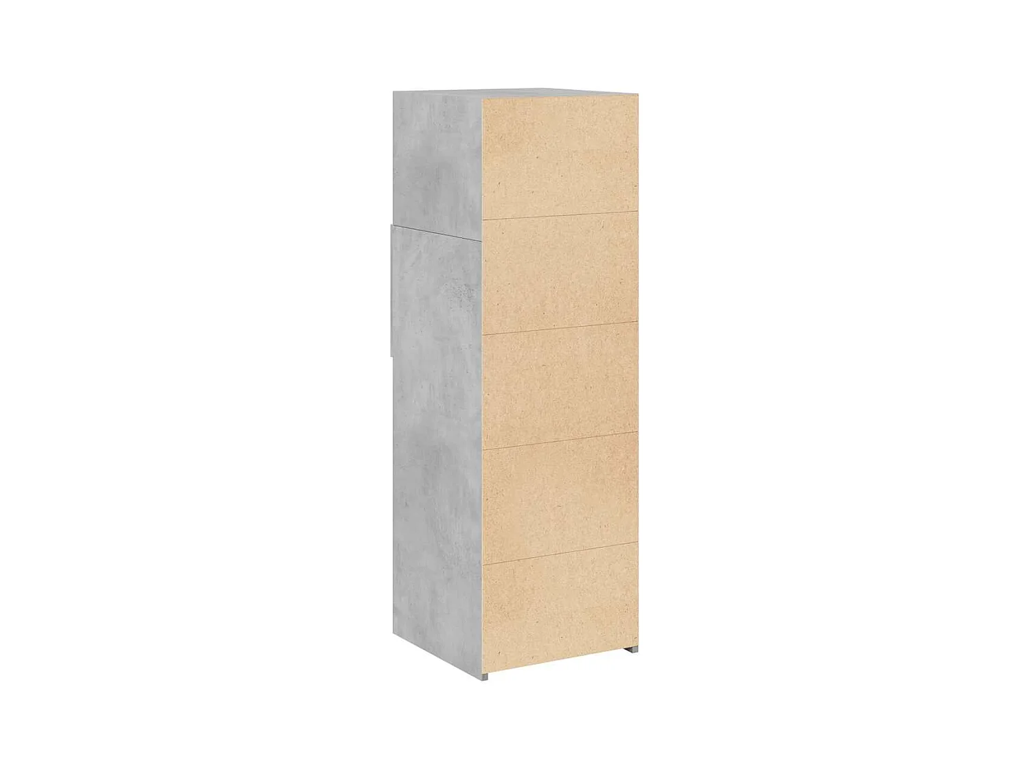 Buffet haut gris béton 40x42,5x124 cm bois d'ingénierie