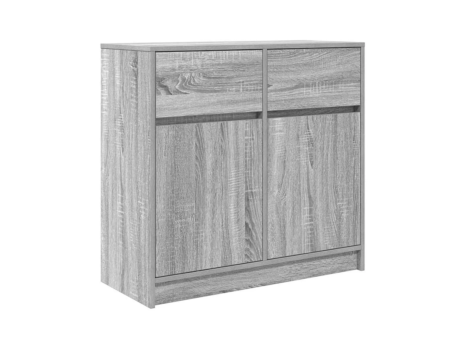 Buffet avec tiroir sonoma gris 80x34x76 cm bois d'ingénierie