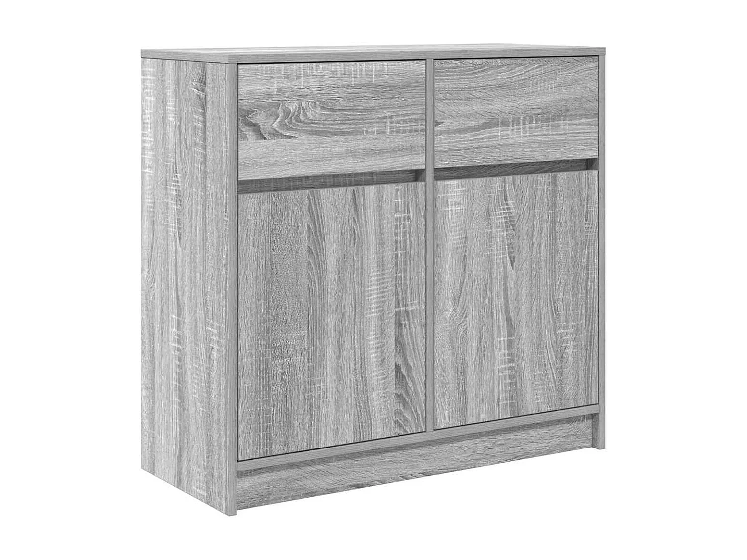 Buffet avec tiroir sonoma gris 80x34x76 cm bois d'ingénierie