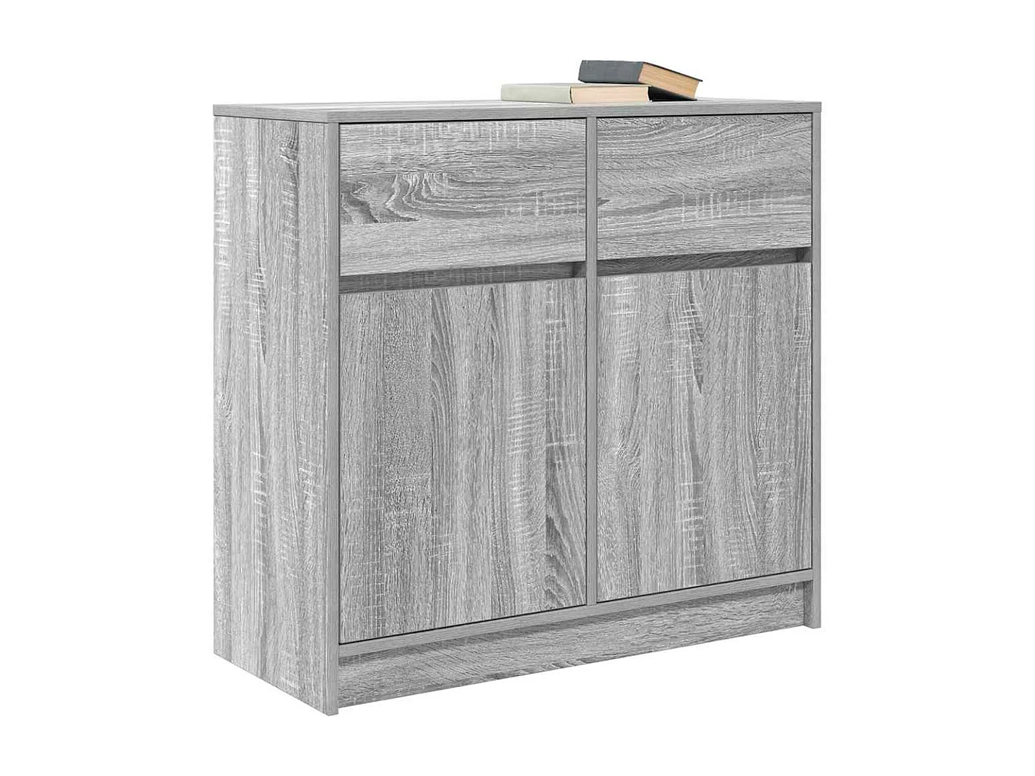 Buffet avec tiroir sonoma gris 80x34x76 cm bois d'ingénierie