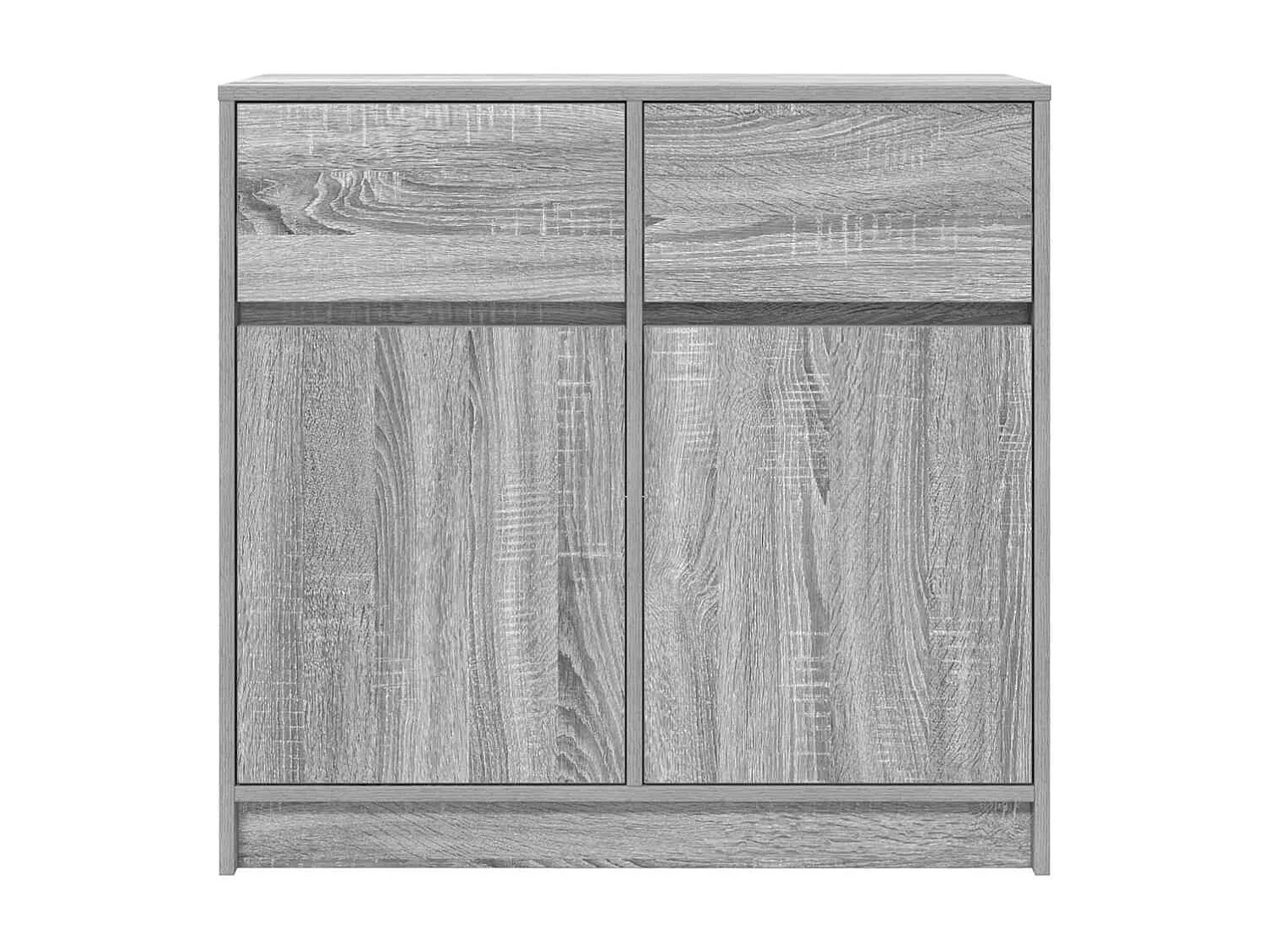 Buffet avec tiroir sonoma gris 80x34x76 cm bois d'ingénierie