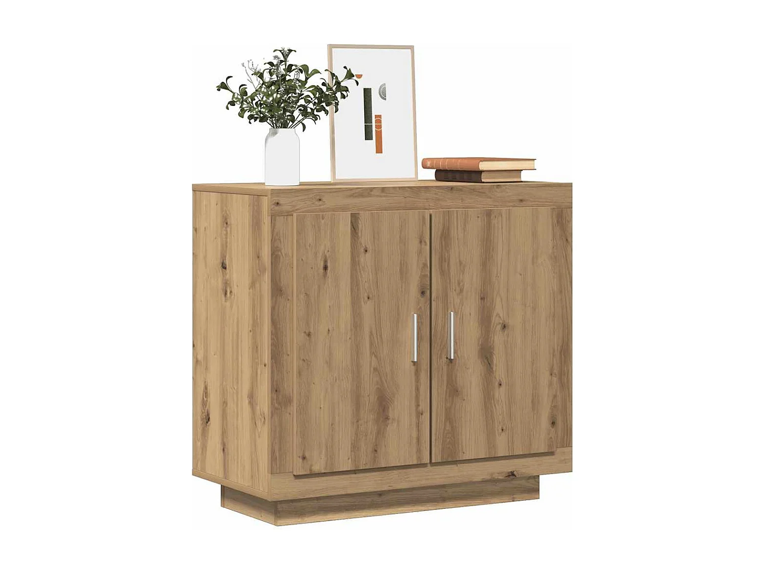 Buffet chêne artisanal 80x40x75 cm bois d'ingénierie