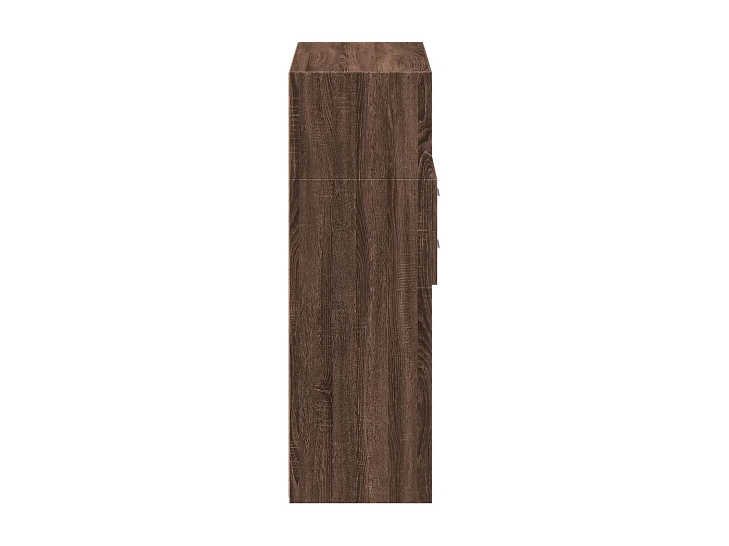 Buffet haut chêne marron 80x42,5x124 cm bois d'ingénierie