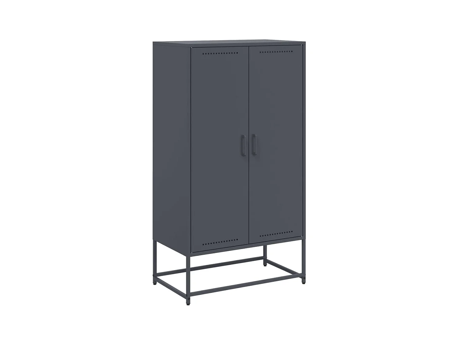 Buffet haut anthracite 68,5x38,5x123,5 cm acier