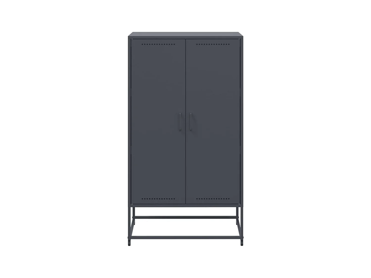 Buffet haut anthracite 68,5x38,5x123,5 cm acier