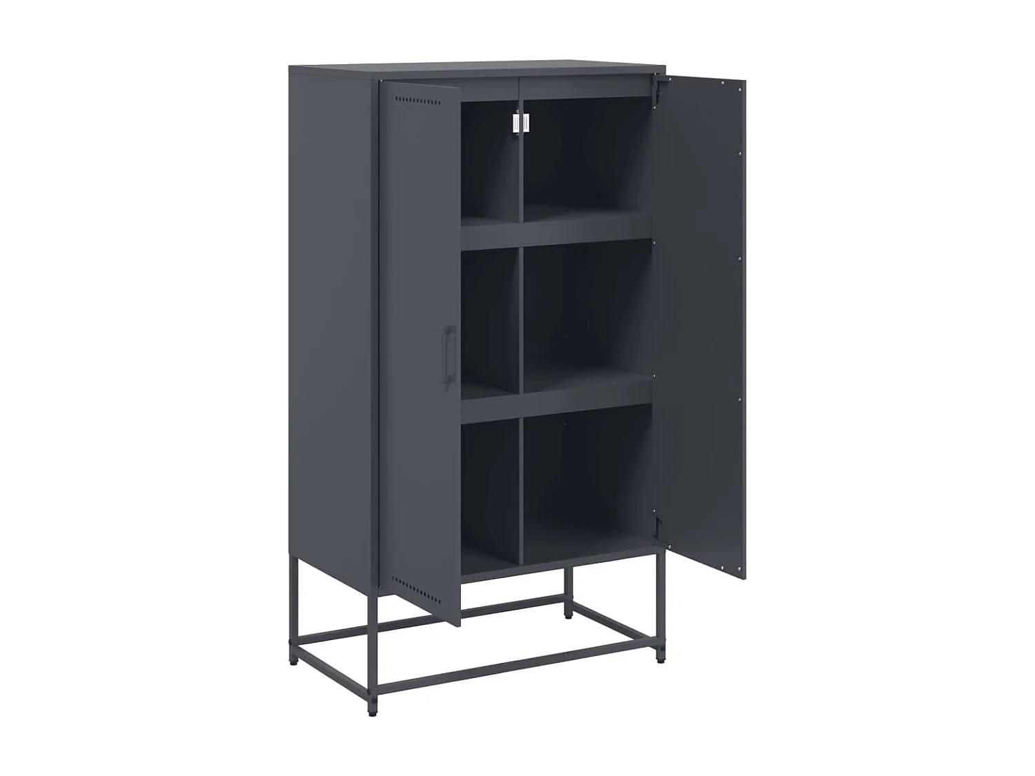 Buffet haut anthracite 68,5x38,5x123,5 cm acier