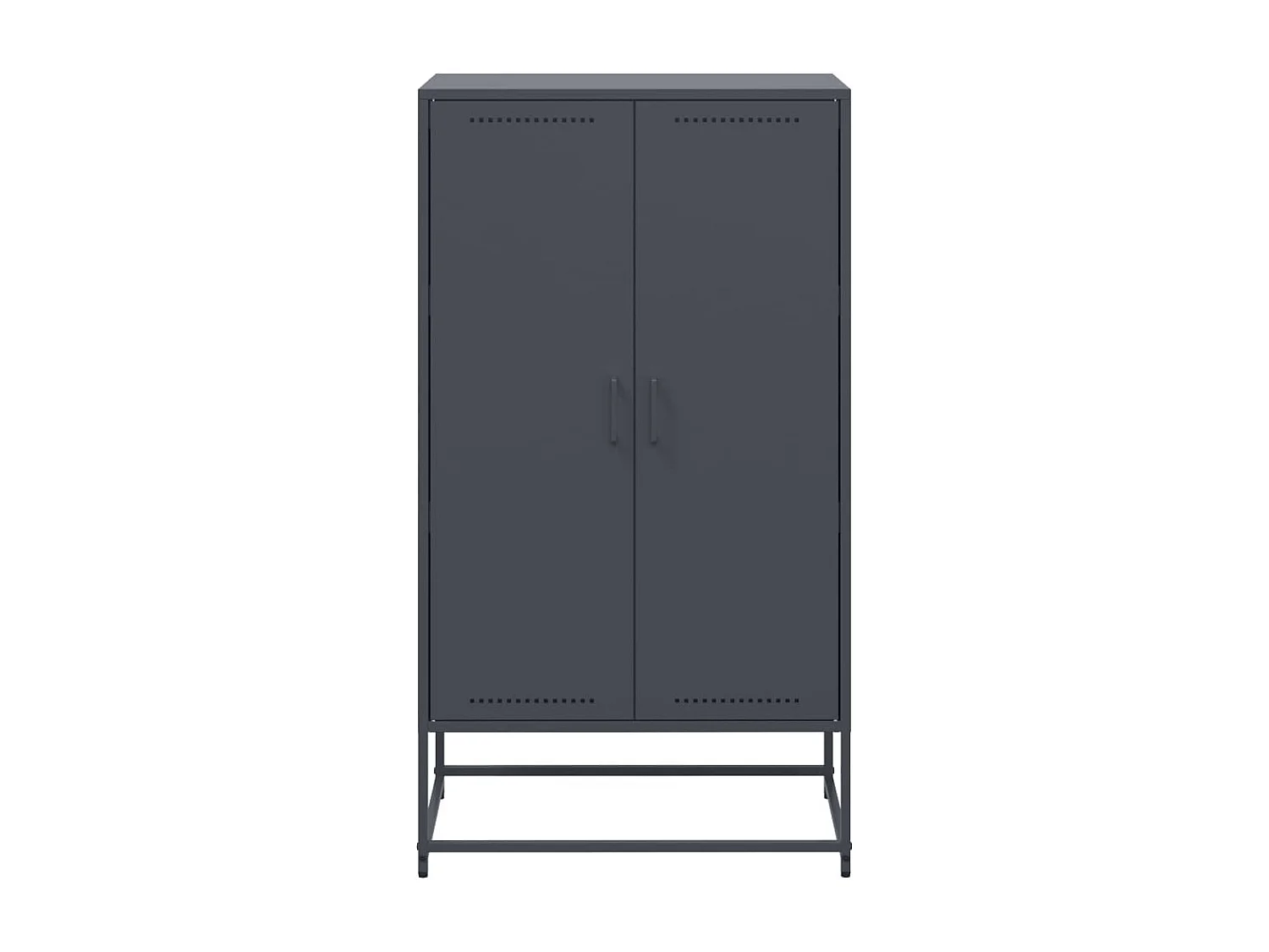 Buffet haut anthracite 68,5x38,5x123,5 cm acier