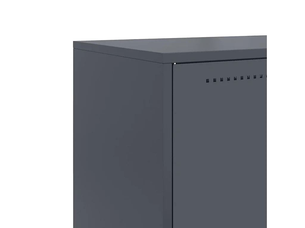 Buffet haut anthracite 68,5x38,5x123,5 cm acier