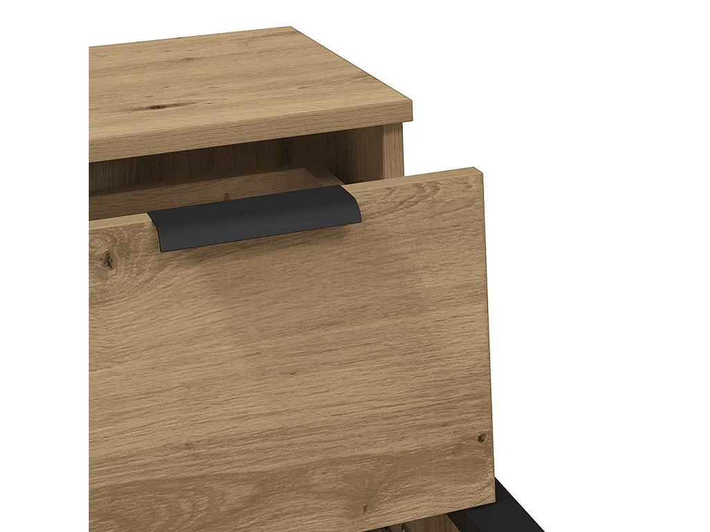 Buffet chêne artisanal 30x30x70 cm bois d'ingénierie