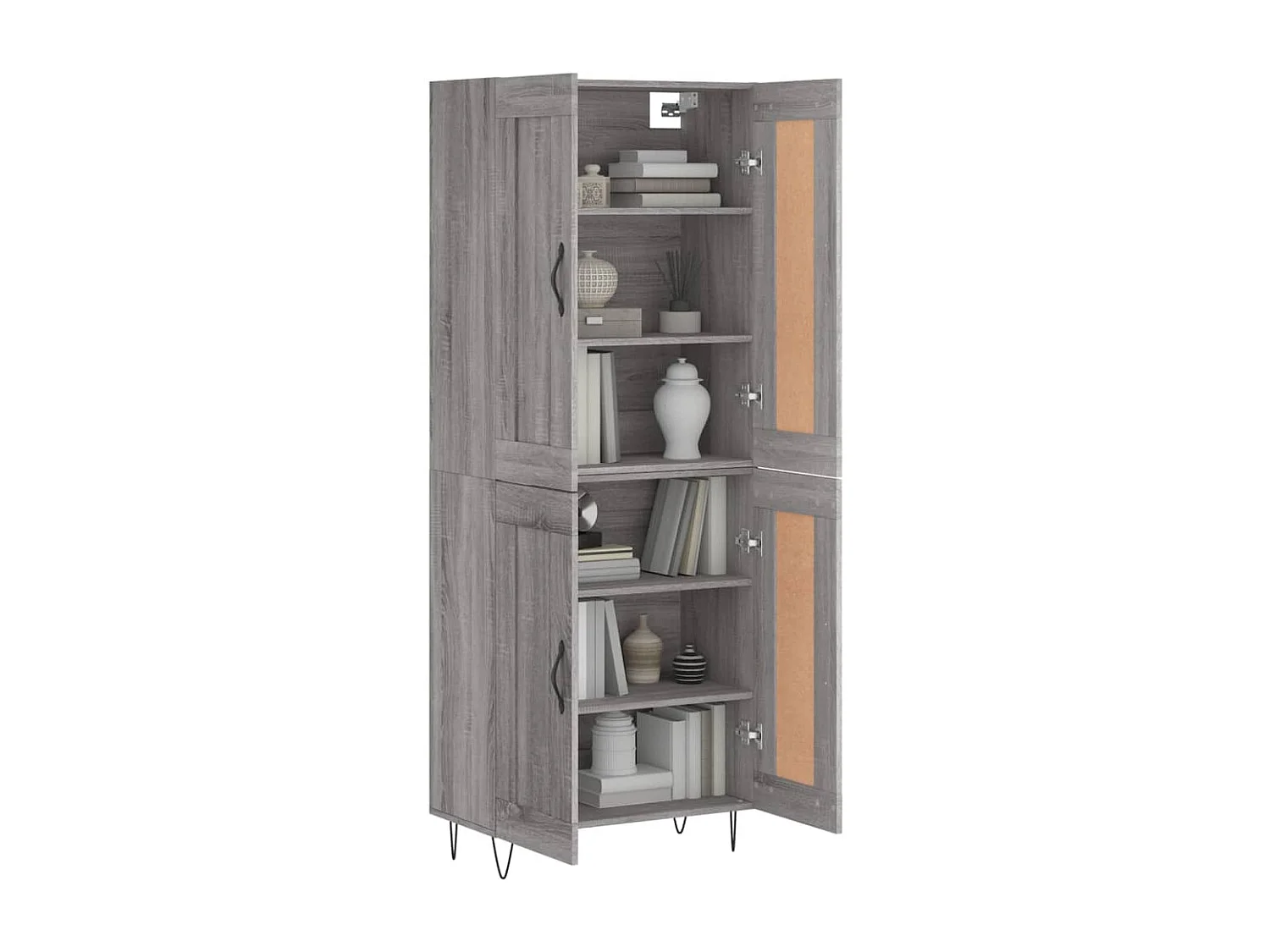 Buffet haut Sonoma gris 69,5x34x180 cm Bois d'ingénierie