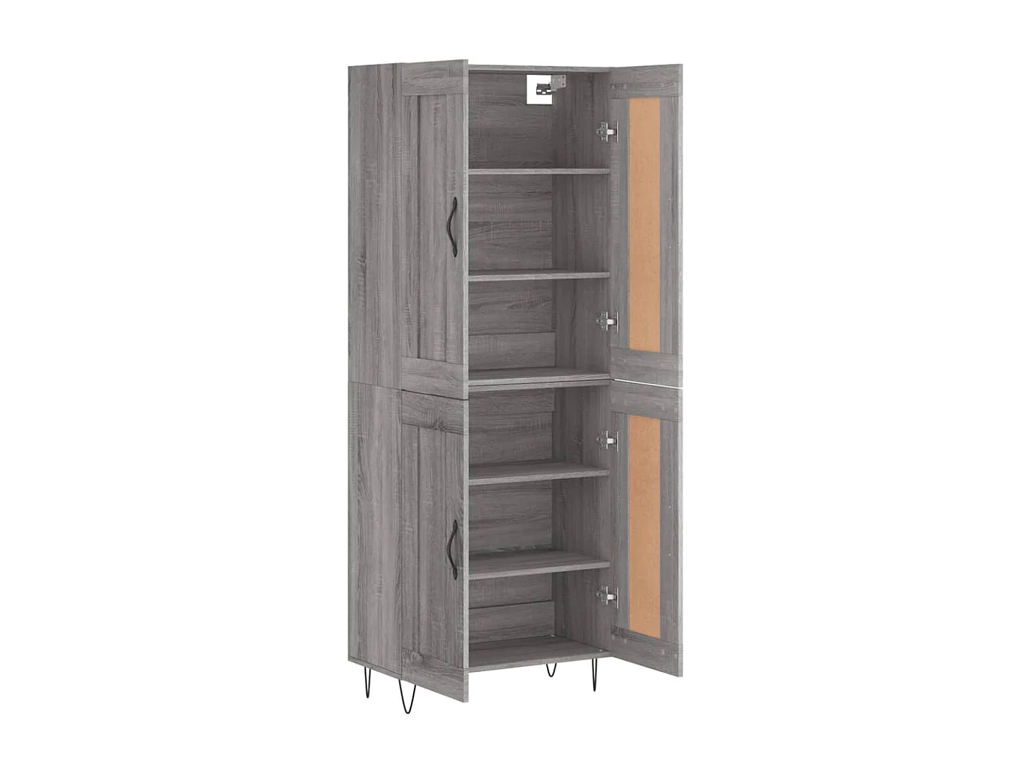 Buffet haut Sonoma gris 69,5x34x180 cm Bois d'ingénierie