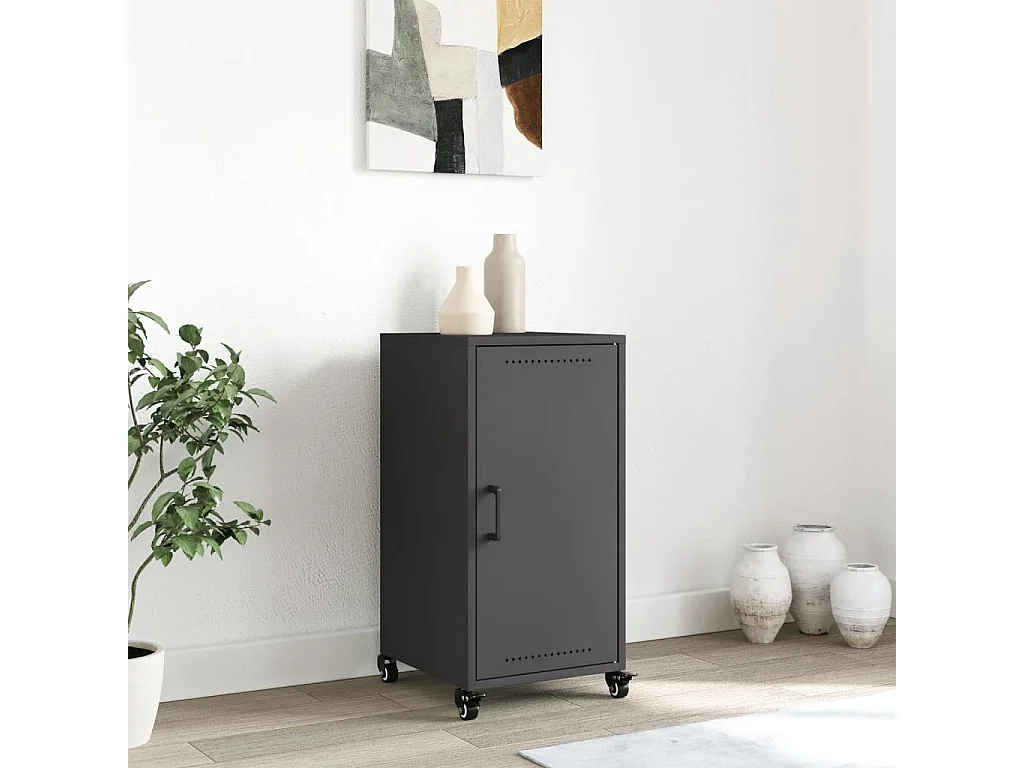 Aparador de acero negro 36x39x72 cm