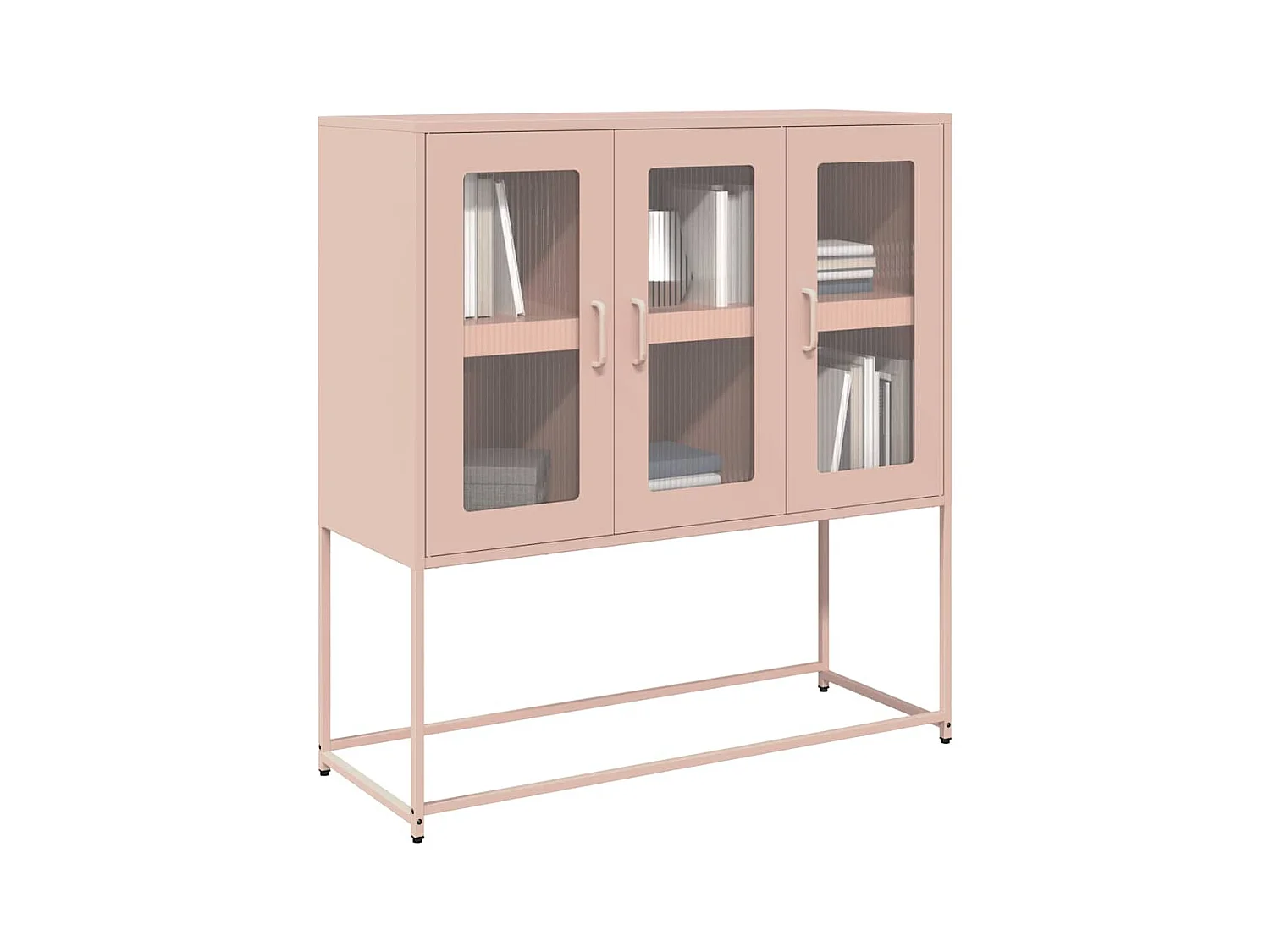 Buffet rose 100,5x39x107 cm acier laminé à froid