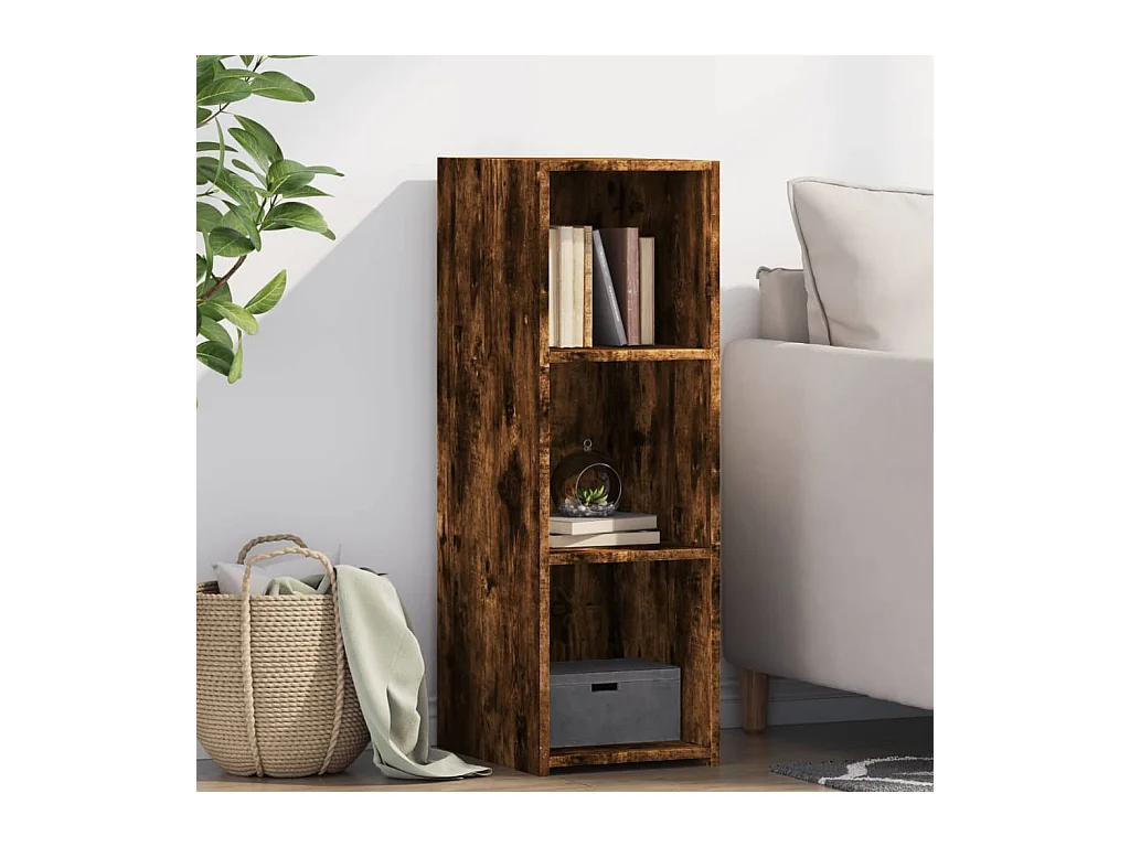 Buffet chêne fumé 30x41x93 cm bois d'ingénierie