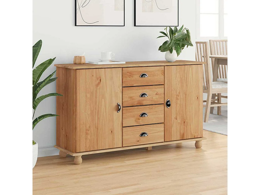 Buffet com gaveta ASKIM Castanho 133,5 x 40 x 79 cm