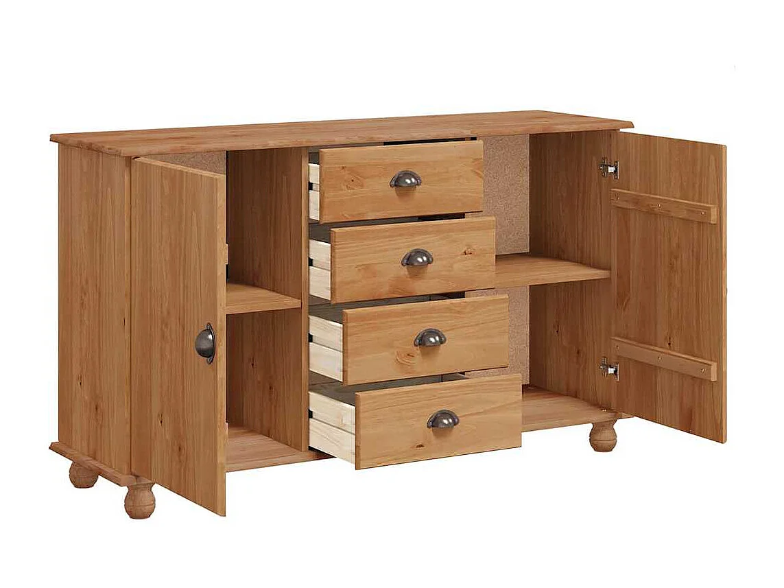 Buffet com gaveta ASKIM Castanho 133,5 x 40 x 79 cm