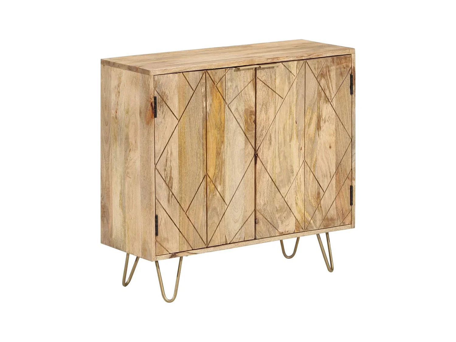 Buffet 80x30x75 cm Bois de manguier solide