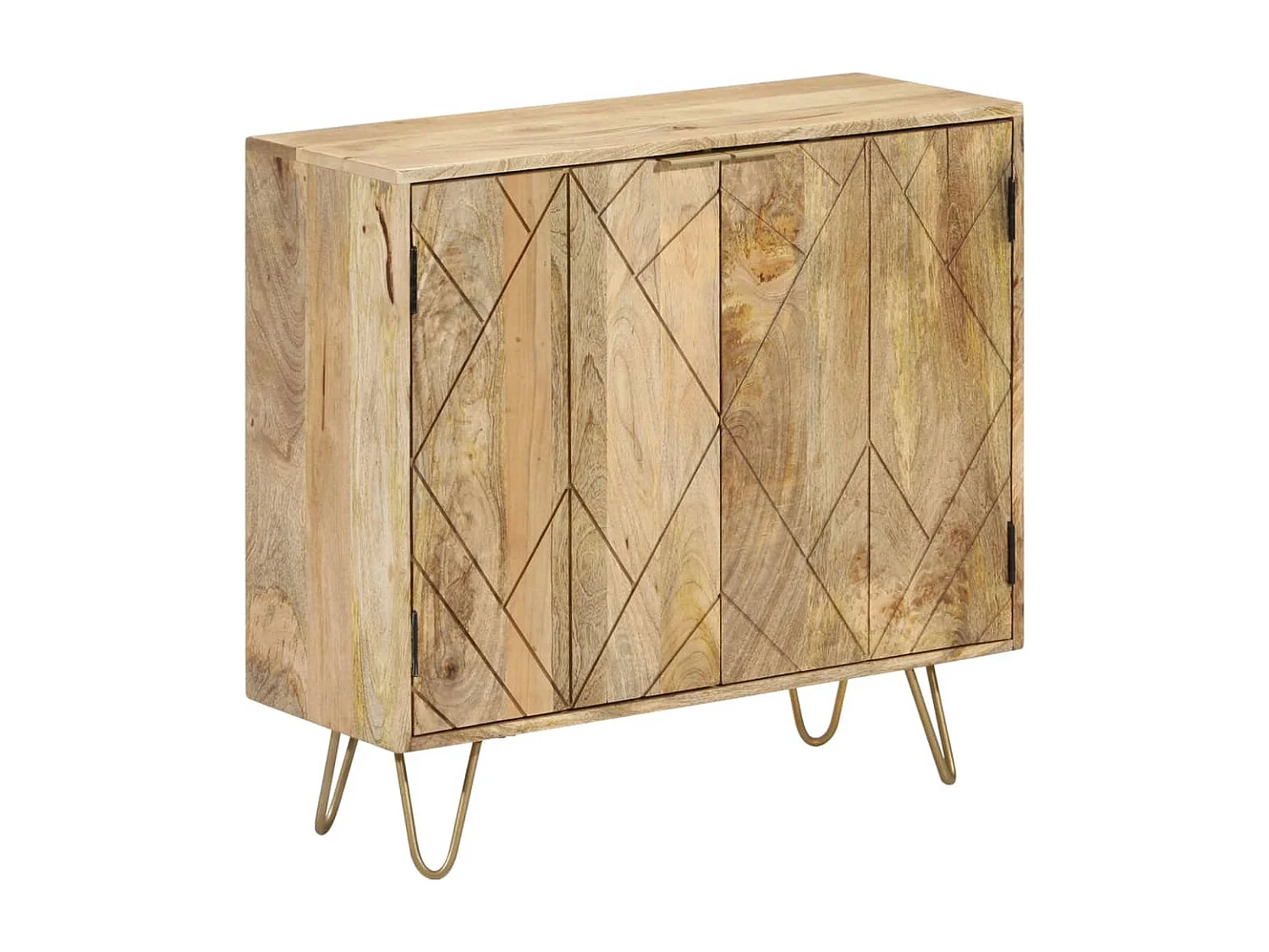 Dressoir 80x30x75 cm massief mangohout