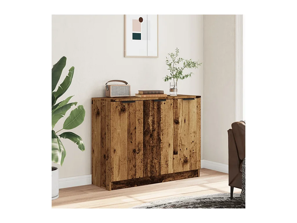 Buffet vieux bois 90,5x30x70 cm bois d'ingénierie