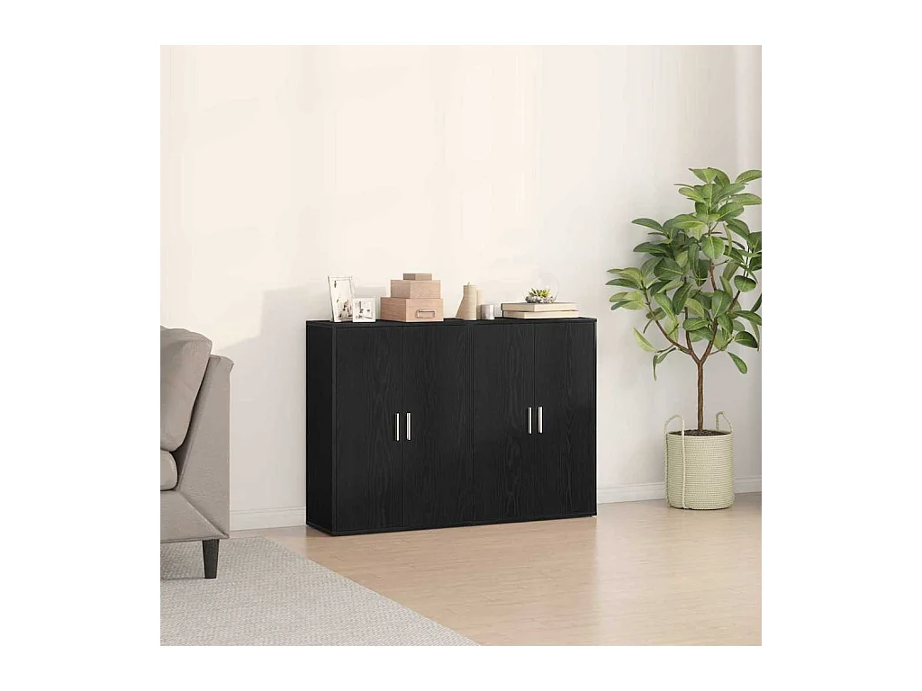 Vitrina Roble negro 60 x 31 x 84 cm Madera contrachapada