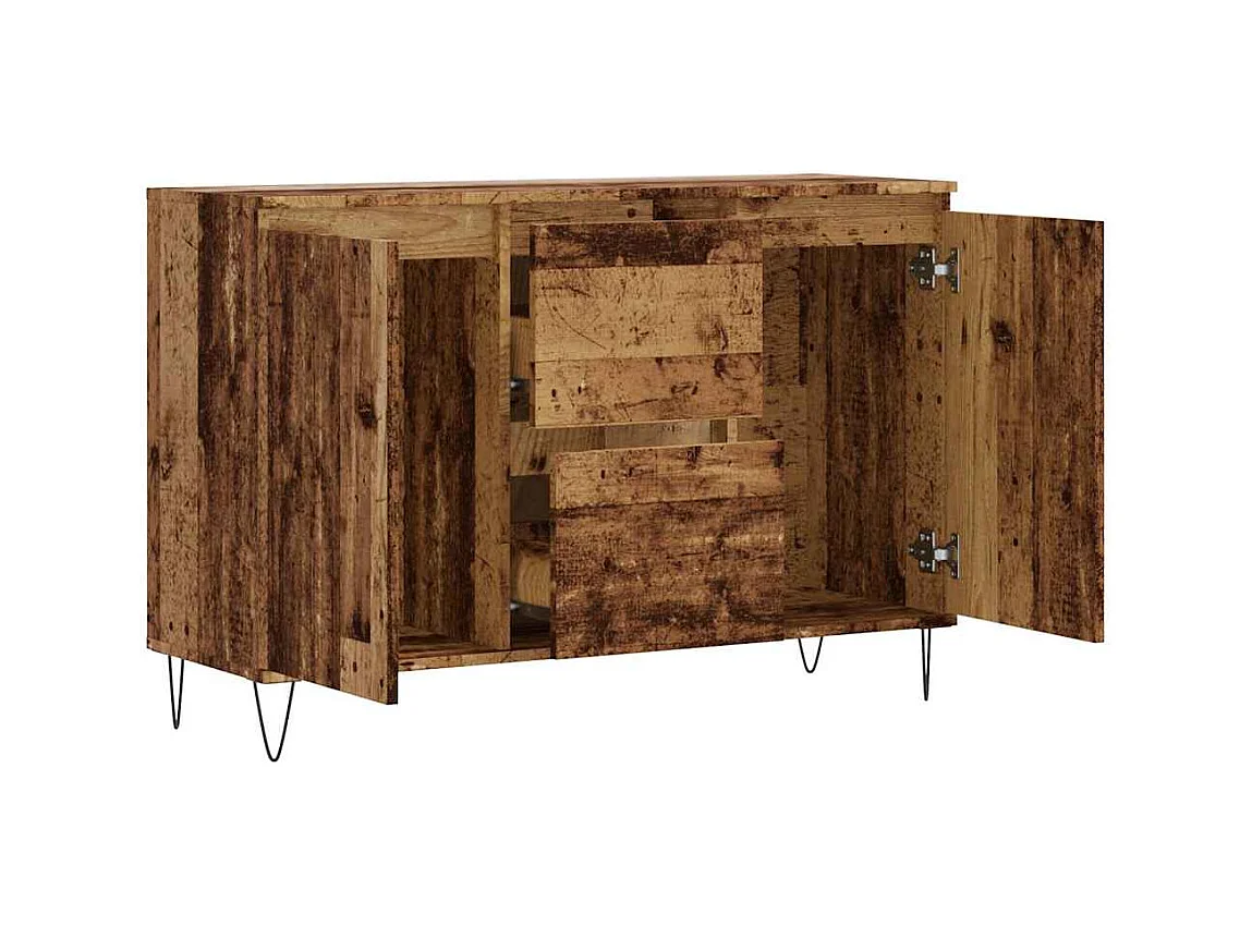 Buffet vieux bois 101,5x35x70 cm bois d’ingénierie