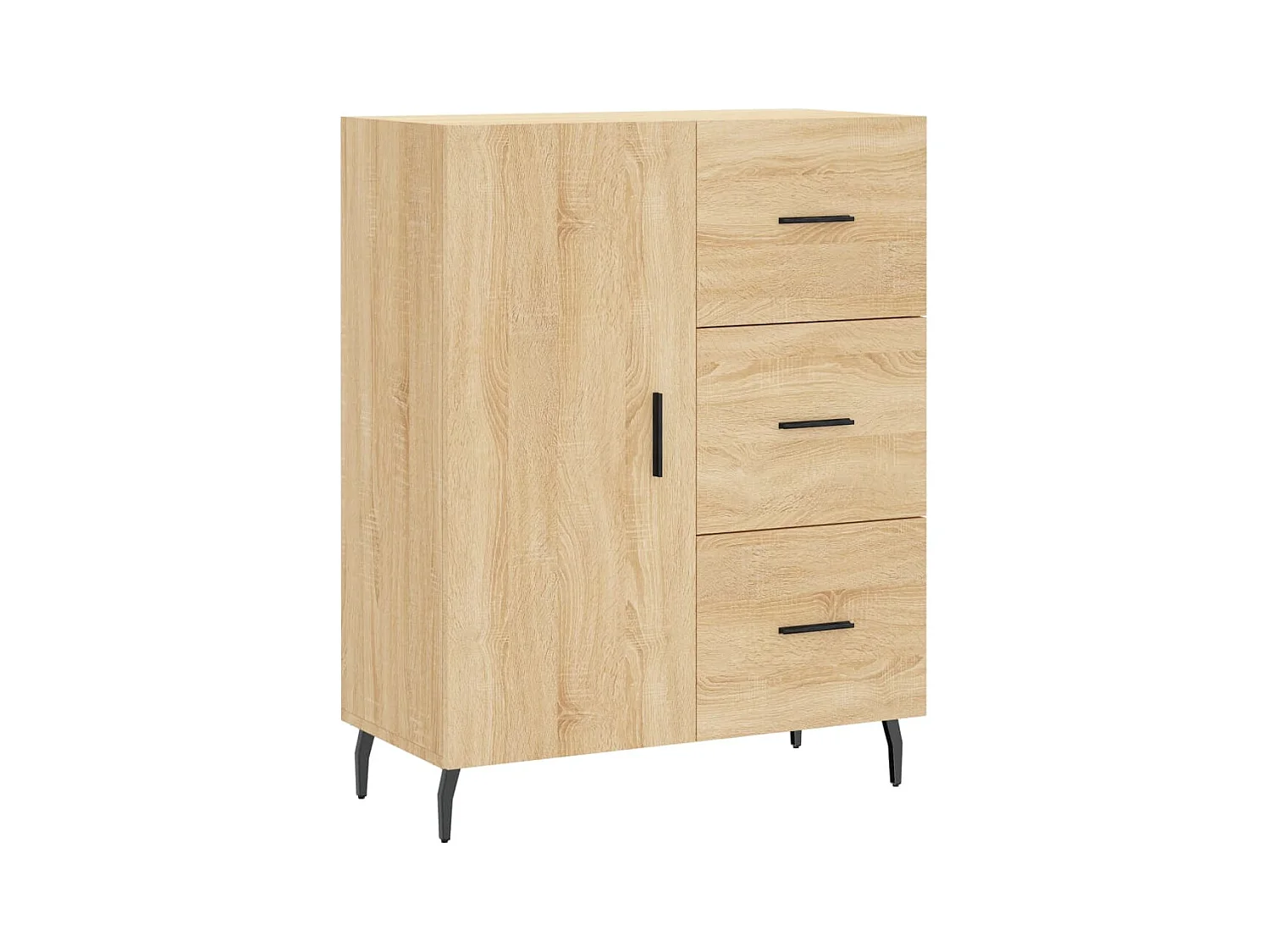 Hoge kast 69,5x34x180 cm bewerkt hout sonoma eikenkleurig