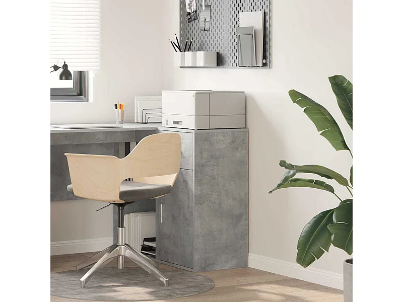 Buffet Gris béton 38 x 34,5 x 75 cm Bois d'ingénierie