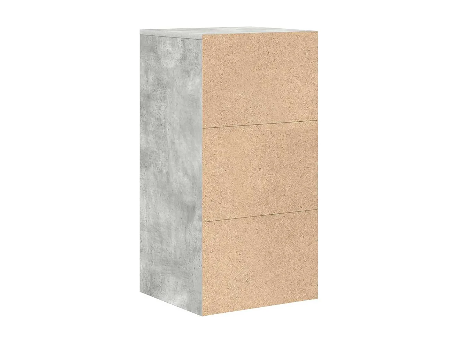 Buffet Gris béton 38 x 34,5 x 75 cm Bois d'ingénierie