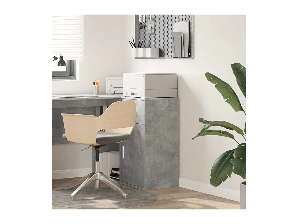 Aparador Gris hormigón 38 x 34.5 x 75 cm Madera contrachapada