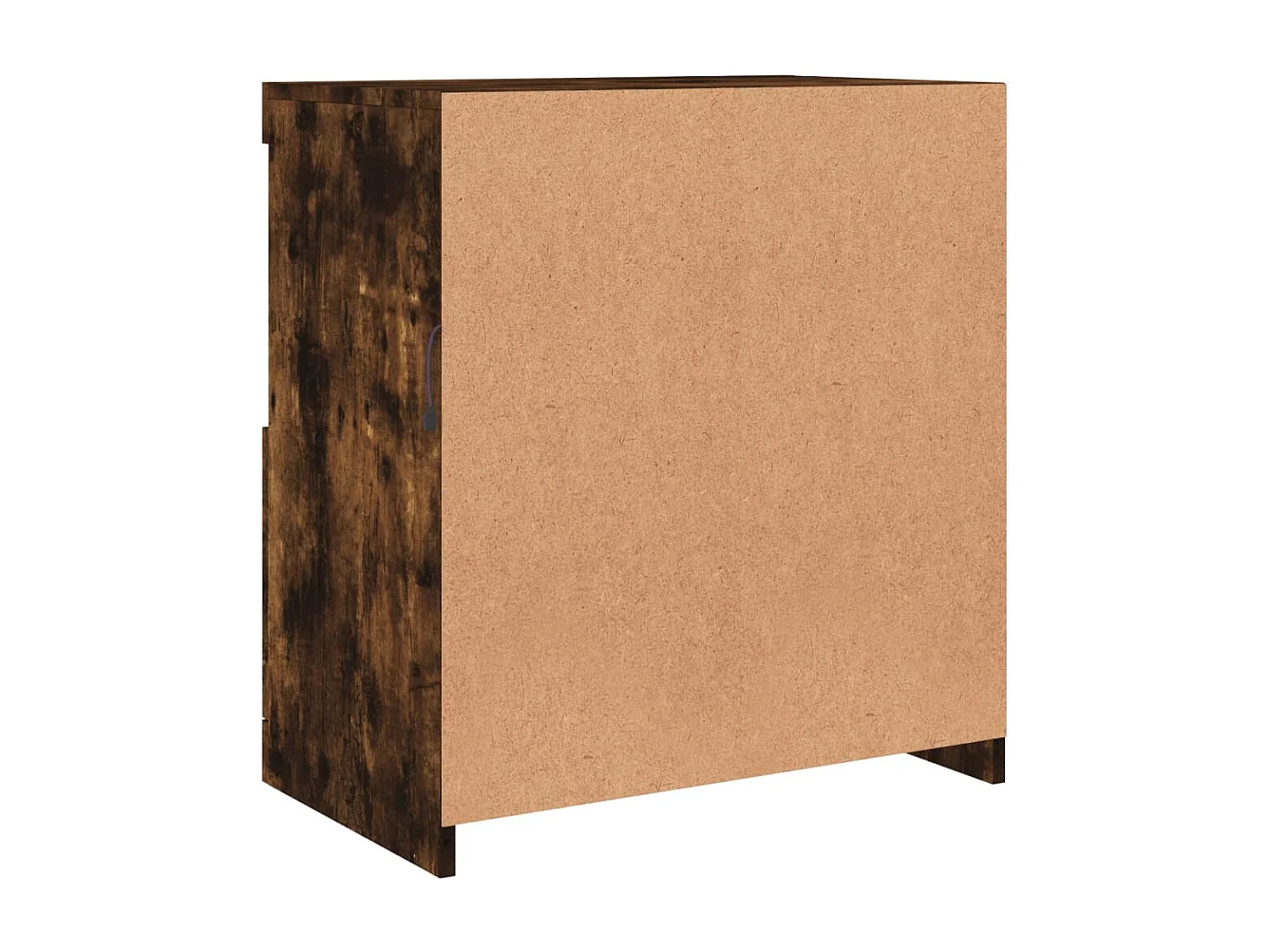 Aparador con luces LED roble ahumado 60,5x37x67 cm