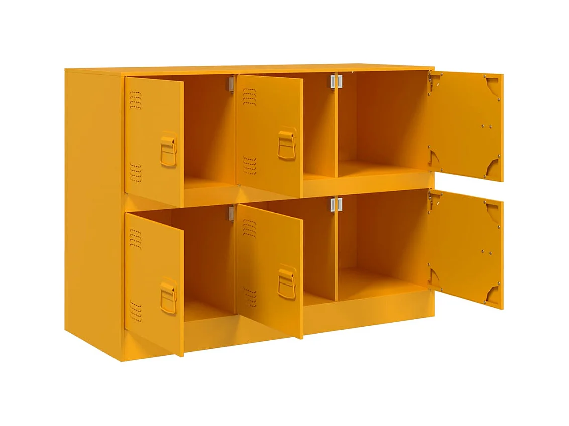 Buffet jaune moutarde 99x39x73 cm acier