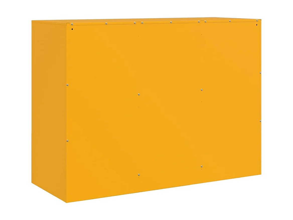 Buffet jaune moutarde 99x39x73 cm acier