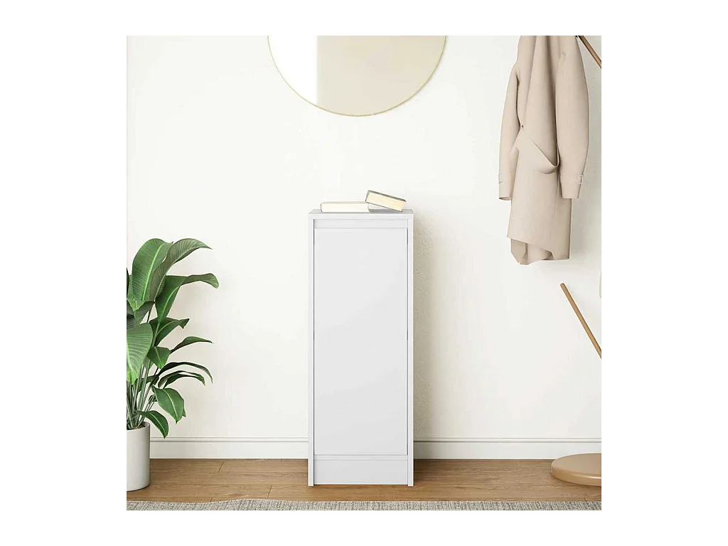 Buffet blanc 29,5x34x76 cm bois d'ingénierie