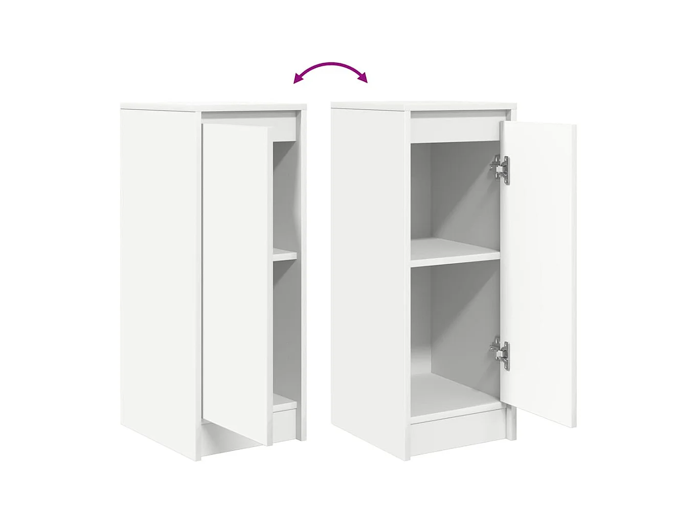 Buffet blanc 29,5x34x76 cm bois d'ingénierie