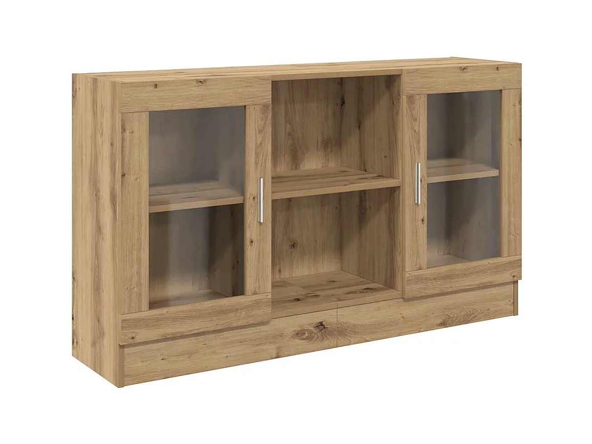 Buffet chêne artisanal 120x30,5x70 cm bois d'ingénierie