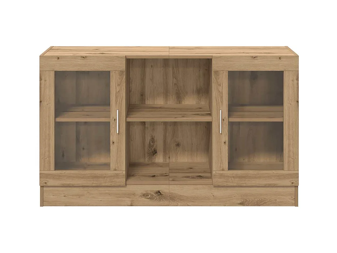Buffet chêne artisanal 120x30,5x70 cm bois d'ingénierie