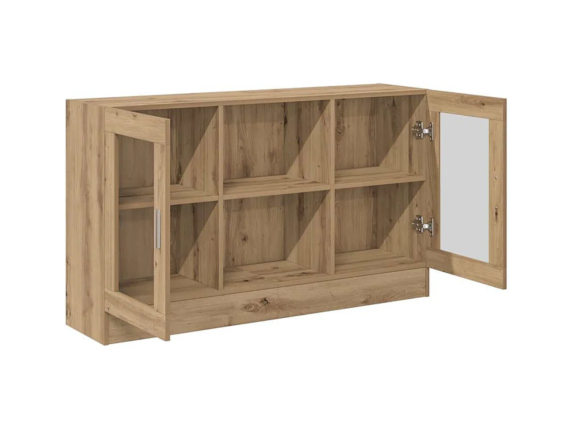 Buffet chêne artisanal 120x30,5x70 cm bois d'ingénierie