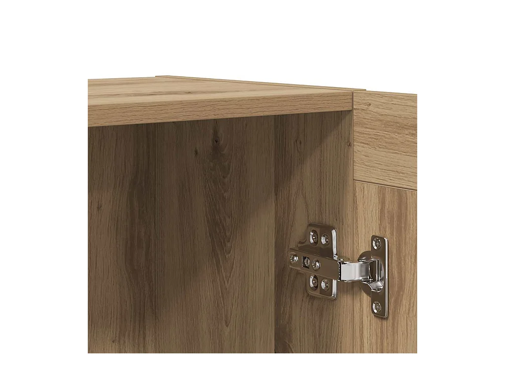 Buffet chêne artisanal 120x30,5x70 cm bois d'ingénierie