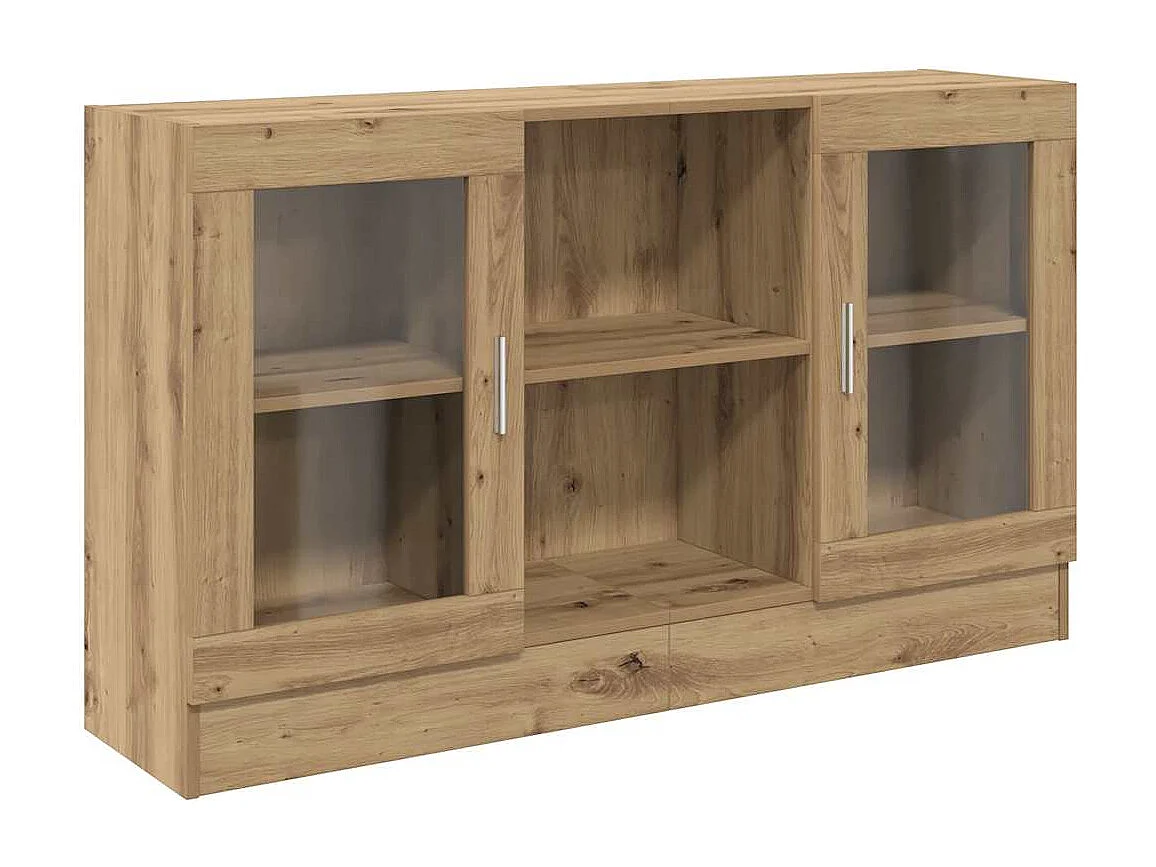 Buffet chêne artisanal 120x30,5x70 cm bois d'ingénierie