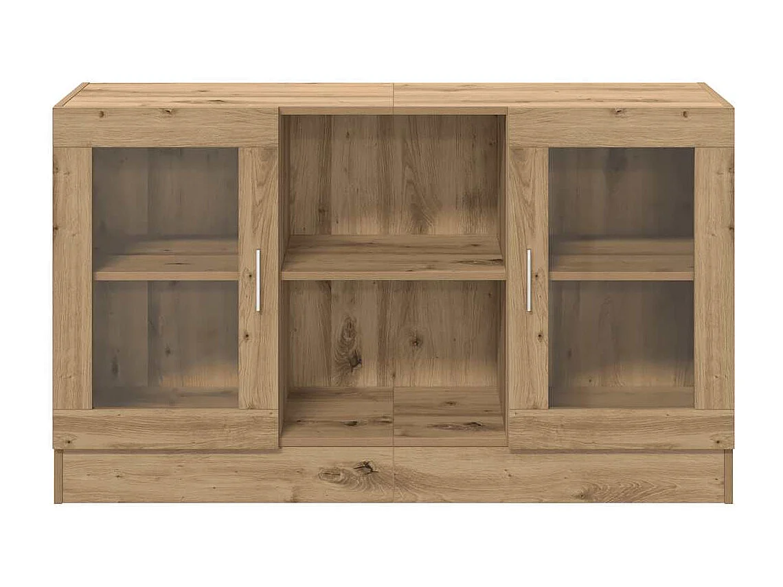 Buffet chêne artisanal 120x30,5x70 cm bois d'ingénierie